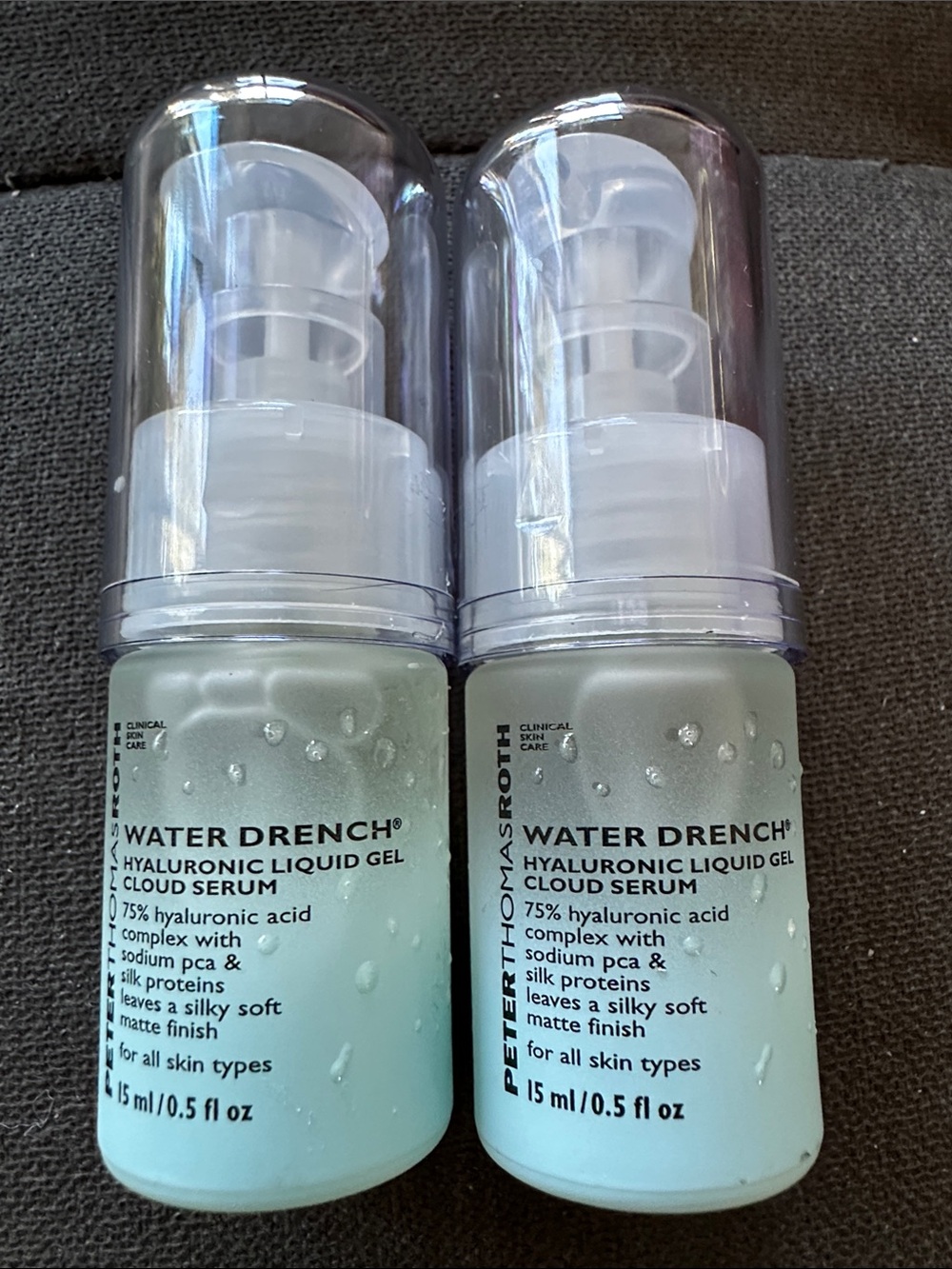 🆕 Peter Thomas Roth Water Drench Hyaluronic Liquid Gel Cloud Serum Set of 2
